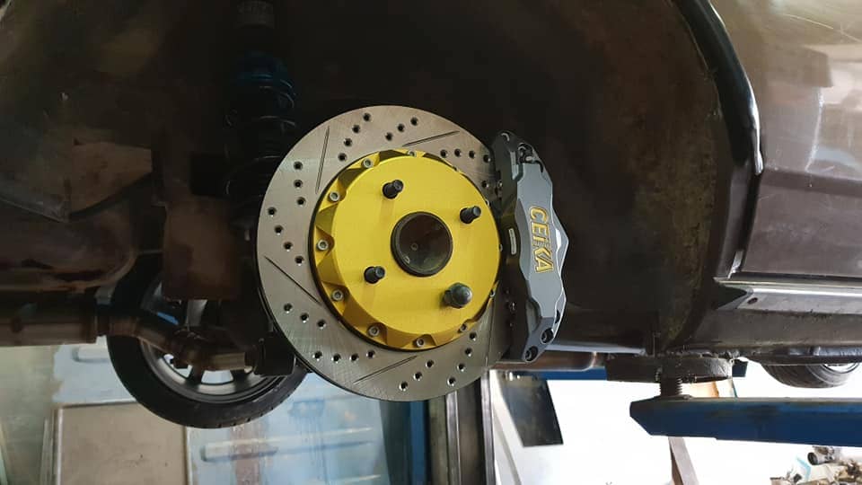 CEIKA Custom Big Brake Kit for Toyota Corolla KE70 TE70 TE72 with rear drum to disc conversion (79~84)